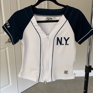 Yankees zip front jersey style